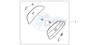 CBF600NA9 France - (F / ABS CMF) drawing 29 LITRE PANNIER COLOUR PANEL SET NH-A84P