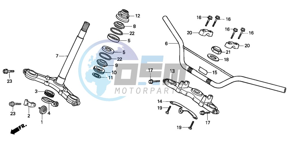 HANDLE PIPE/TOP BRIDGE/ STEERING STEM