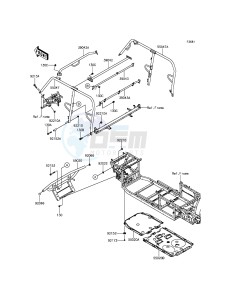 MULE PRO-DXT KAF1000BGF EU drawing Guards/Cab Frame