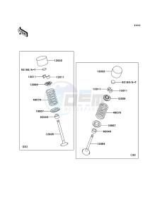 Z1000 ZR1000-A3H FR GB XX (EU ME A(FRICA) drawing Valve(s)