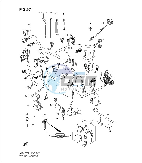 WIRING HARNESS (VLR1800TL1 E19)