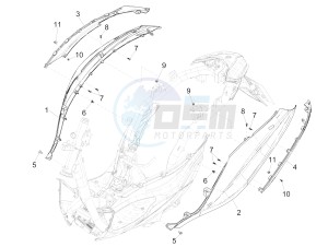 MEDLEY 150 4T IE ABS MA03M, M885M (APAC) drawing Side cover - Spoiler