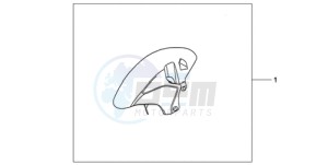 CBR1000RA9 Europe Direct - (ED / ABS MME) drawing CARBON FIBER FRONT FENDER