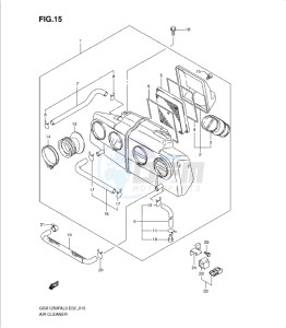 GSX1250 FA drawing AIR CLEANER