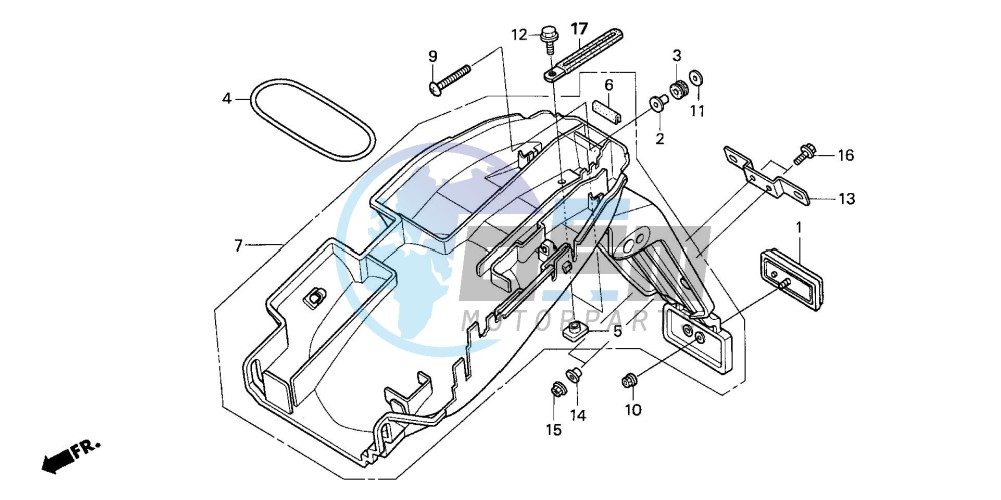 REAR FENDER (CB600F3/4/5/ 6)