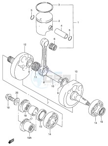 RM125 (E2) drawing CRANKSHAFT