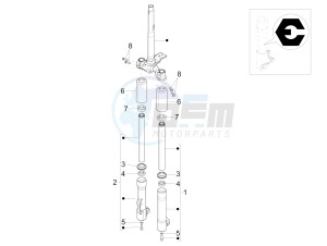 Liberty 150 4t e3 moc drawing Fork components (Escorts)