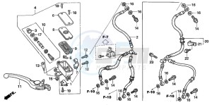 CB1300S CB1300SUPERBOLD'OR drawing FR. BRAKE MASTER CYLINDER (CB1300/F/F1/S)