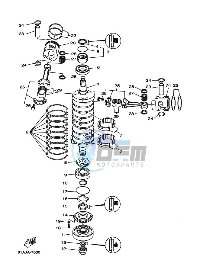 CRANKSHAFT--PISTON