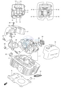 VL125 (E2) drawing CYLINDER HEAD (REAR)