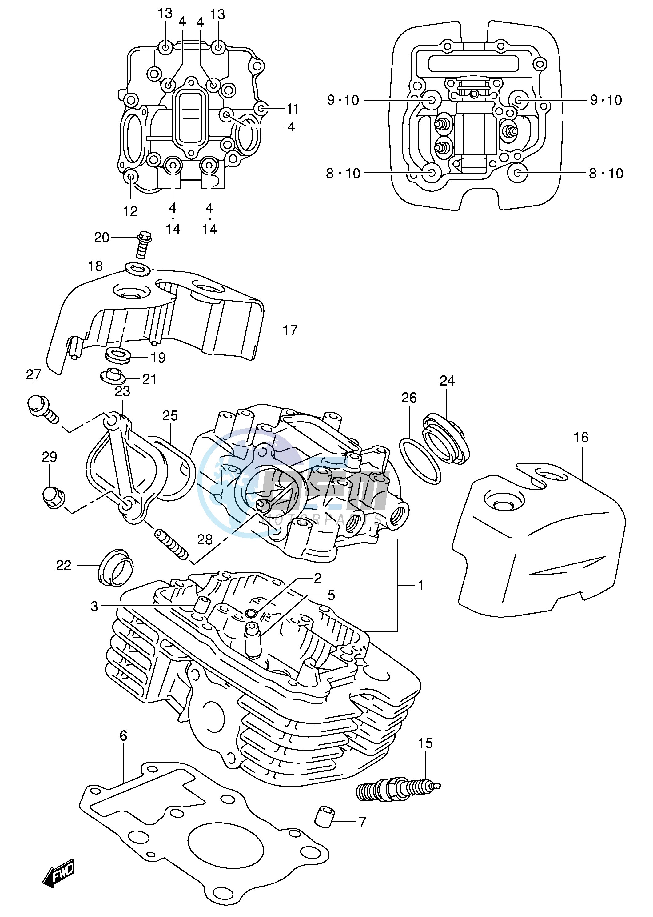 CYLINDER HEAD (REAR)