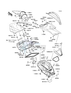 JET SKI ULTRA 300X JT1500HBF EU drawing Hull Middle Fittings