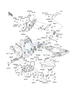 KSF 450 B [KFX450R MONSTER ENERGY] (B8F-B9FB) B8F drawing FOOTRESTS