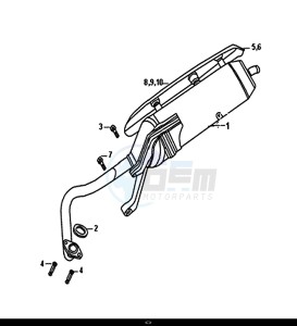 CROX 50 (45Km/h) (AE05WA-EU) (E4) (L8-M0) drawing EXHAUST MUFFLER