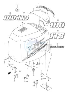 DF 115 drawing Engine Cover