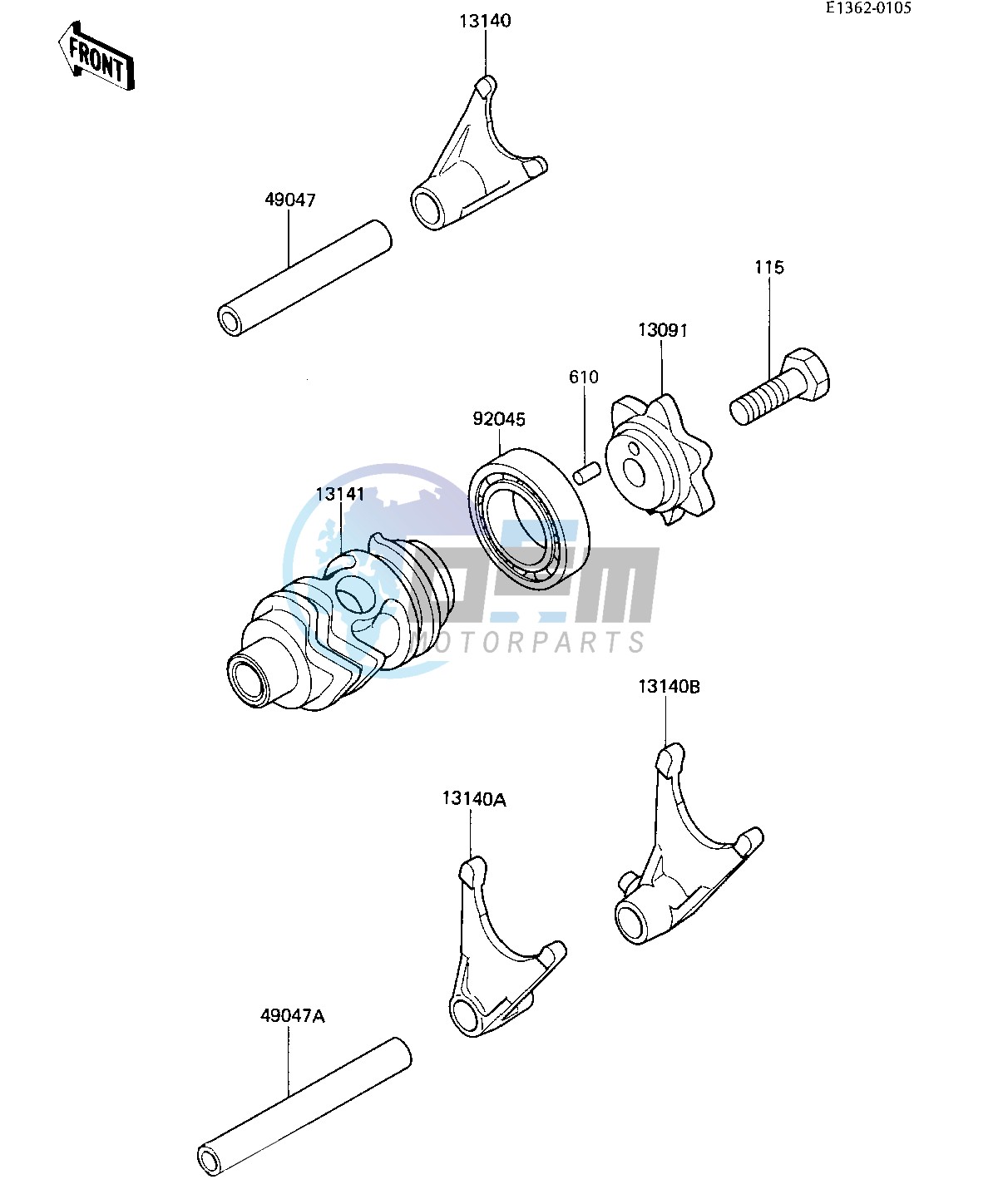 GEAR CHANGE DRUM & FORKS