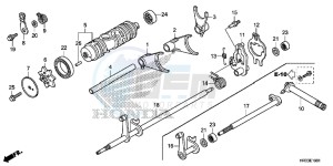 TRX420FM2E TRX420 Europe Direct - (ED) drawing GEARSHIFT FORK (TRX420FE1/FM1/FM2/TE1/TM1)