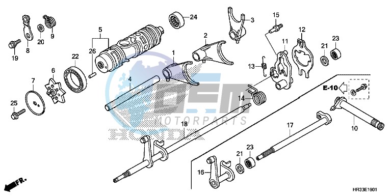 GEARSHIFT FORK (TRX420FE1/FM1/FM2/TE1/TM1)