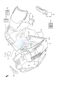 GSX750F (E28) drawing COWLING BODY (MODEL T)