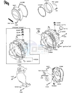 ZX 600 A [NINJA 600] (A3) [NINJA 600] drawing ENGINE COVERS