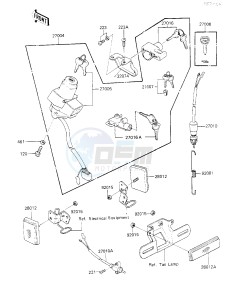 KZ 700 A (A1) drawing IGNITION SWITCH_LOCKS_REFLECTORS