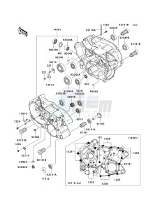 KVF 360 A [PRAIRIE 360 4X4] (A6F-A9F) A8F drawing CRANKCASE