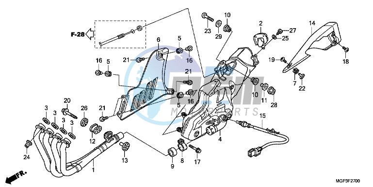 EXHAUST MUFFLER (CBR1000RRC/D/RAC/D)