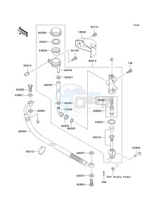 VN 1500 J [VULCAN 1500 DRIFTER] (J1-J2) [VULCAN 1500 DRIFTER] drawing REAR MASTER CYLINDER