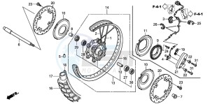 XL700V drawing FRONT WHEEL