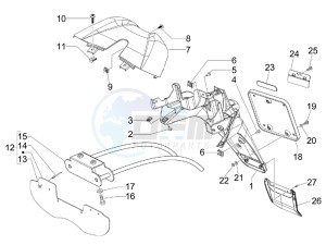 Carnaby 250 4t ie e3 drawing Rear cover - Splash guard