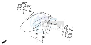 CBR600F3 drawing FRONT FENDER