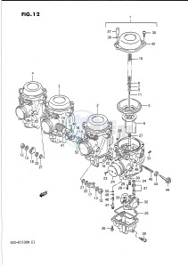 GSX-R1100 (E1) drawing CARBURETOR (SEE NOTE)