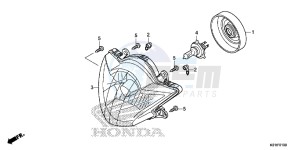 SH125ADE SH125AD UK - (E) drawing HEADLIGHT