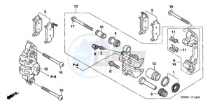 TRX680FA9 Australia - (U) drawing FRONT BRAKE CALIPER