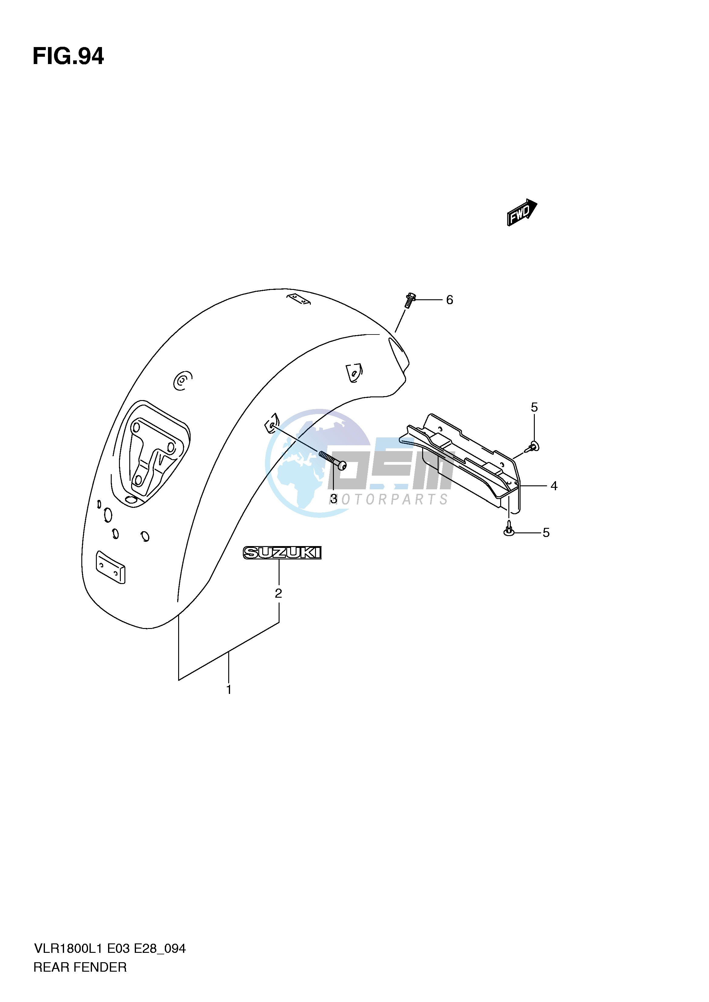 REAR FENDER (VLR1800L1 E28)