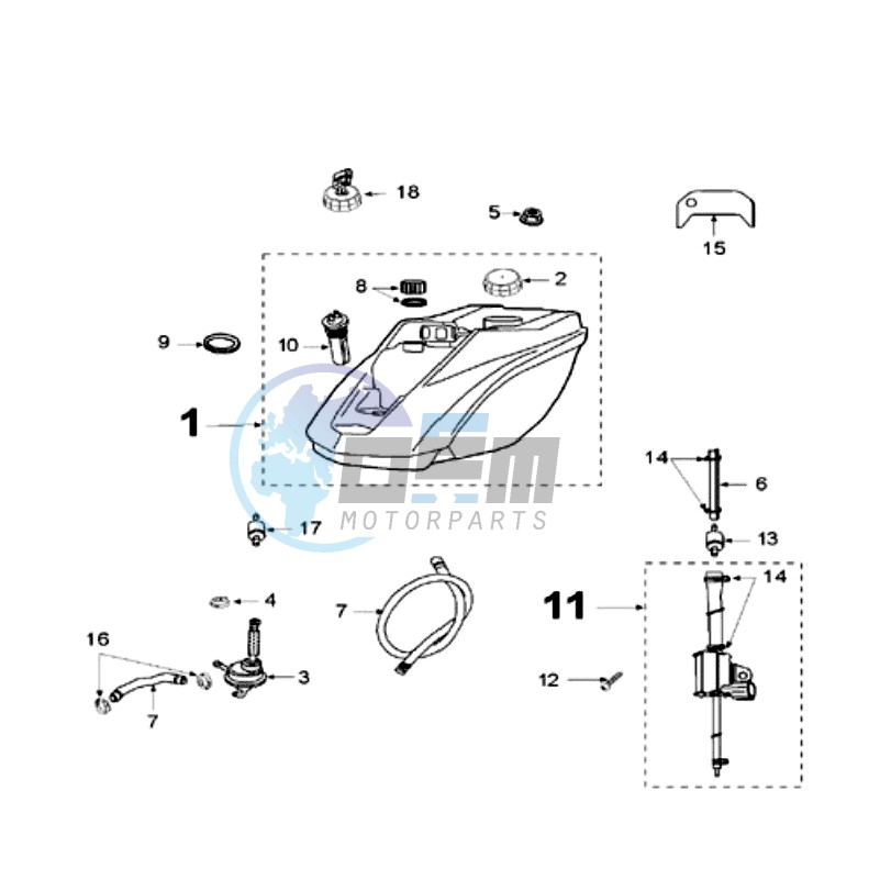 TANK AND FUEL PUMP