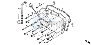 XL600V TRANSALP drawing RIGHT CRANKCASE COVER