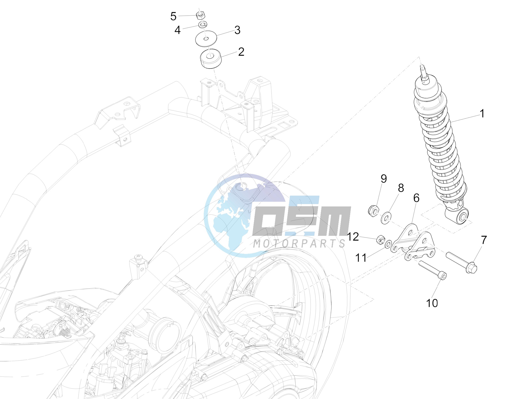 Rear suspension - Shock absorber/s