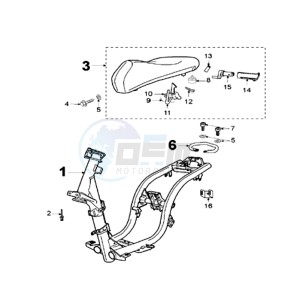 LUDIX 10 RLA drawing FRAME AND SADDLE