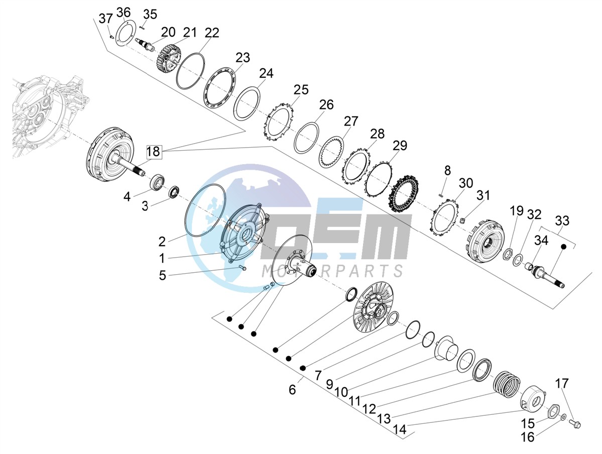 Driven pulley