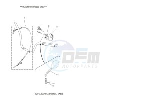 YFM700FWBD KODIAK 700 EPS (BGFD) drawing WVTA HANDLE SWITCH, CABLE