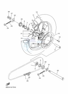 WR250F (BAK4) drawing REAR WHEEL