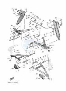 YXE850EN YX85EPAM (BANG) drawing FRONT SUSPENSION & WHEEL