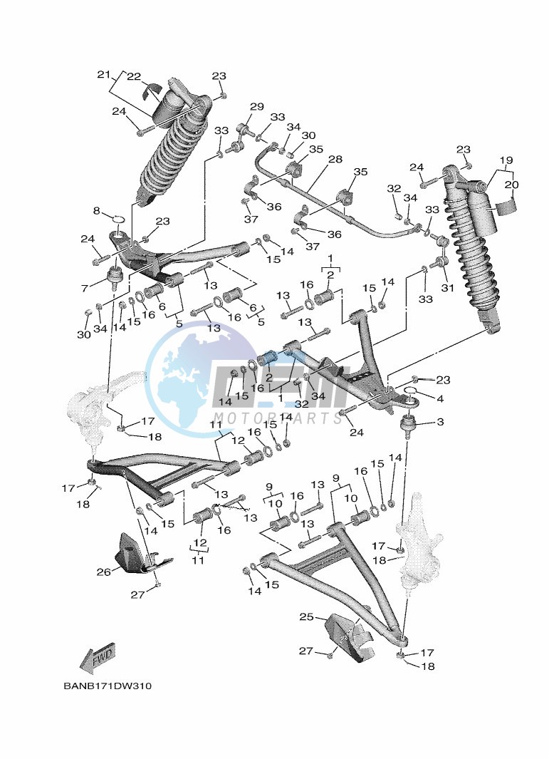 FRONT SUSPENSION & WHEEL