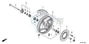 SH125RC drawing FRONT WHEEL