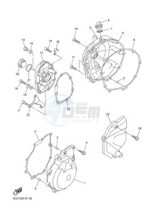 YZF-R6 600 R6 (1JSL 1JSM) drawing CRANKCASE COVER 1