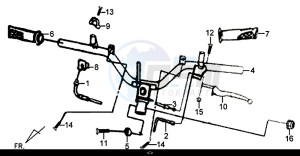 X'PRO 50 (45 Km/h) (AE05W9-EU) (E4) (L8-M1) drawing CABLE SWITCH HANDLE LEVER