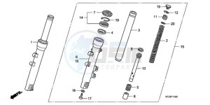 PES125R9 UK - (E / MKH STC) drawing FRONT FORK