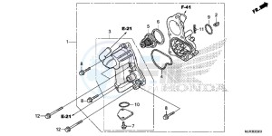 GL1800CF F6C ED drawing WATER PUMP