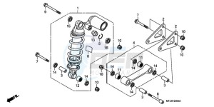 CBR600RR9 Korea - (KO) drawing REAR CUSHION (CBR600RR)